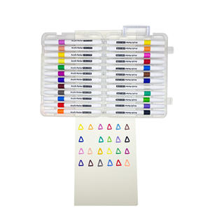 Juego de 12 Rotuladores de Pintura Acrílica de Punta de Fieltro para Graffiti, Personalizables, para Tela, Madera, Vidrio, Cerámica, Papel, Pintura en Roca - Product Image 1