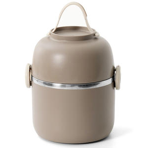 กล่องข้าวสแตนเลส 304 พรีเมียม พร้อมฝา PP ชุดเบนโตะสำหรับพนักงานออฟฟิศ - Product Image 5