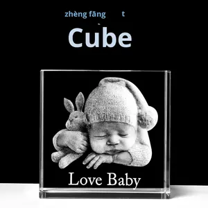 <span class=keywords><strong>Portrait</strong></span> d'animal de compagnie personnalisé <span class=keywords><strong>chat</strong></span> chien impression photo 3D gravure laser sur cristal souvenir de la saint-valentin autre produit d'artisanat en cristal - Product Image 4