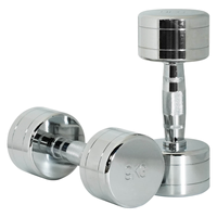 Haltères réglables en fonte chromée BLD DB-02, antidérapants, durables, avec poids fixe, garantie 5 ans, pour la musculation à domicile ou en salle de sport