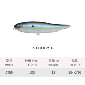 Leurre FUN Bionic en acier inoxydable, appât coulant <span class=keywords><strong>de</strong></span> 100 mm/13 g, longue portée, pêche en <span class=keywords><strong>mer</strong></span>, crayon avec hameçons, bar, <span class=keywords><strong>poisson</strong></span> mandarin - Product Image 4