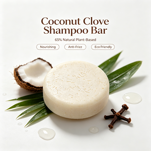 Barra <span class=keywords><strong>de</strong></span> champú sólido <span class=keywords><strong>de</strong></span> <span class=keywords><strong>coco</strong></span> y clavo natural, champú sólido sin plástico y cero residuos, champú sólido vegano y libre <span class=keywords><strong>de</strong></span> crueldad animal. - Product Image 2
