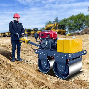 JY-600C 9 HP <span class=keywords><strong>mini</strong></span> nhựa đường Đôi bánh xe đường lăn rung xây dựng máy Đầm con lăn để bán - Product Image 3