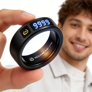 Bague Intelligente avec Écran LED Courbé Sans Soudure et Application pour la Prière Musulmane, Design Moderne, Étanche et Personnalisable - Idée Cadeau Islamique - Product Image 4