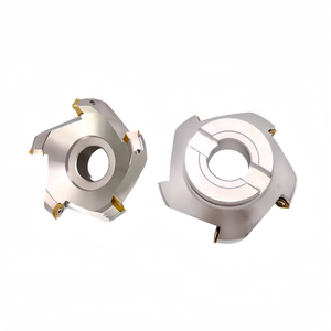 Fraise à face indexable à émbout carré en acier allié KM12, revêtement TiCN, pour alliage d'aluminium CNC, 45HRC, plusieurs cannelures, personnalisable - Product Image 2