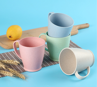 Vente en gros d'usine Tuoda ensemble de tasses en plastique bio écologiques multicolores tasses en paille de blé
