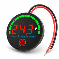 Indicateur de tension/courant LED circulaire DC 7-55V, moniteur de niveau, testeur de charge de batterie, batterie au lithium-acide