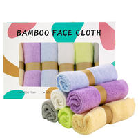 Lot Personnalisé de 6 Gants de Toilette Bébé en Bambou 100% Biologique 500g/m² 25x25, Serviette Visage 2 Couches