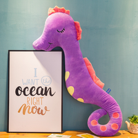 Oreiller long hippocampe extra doux pour adultes, jouet en peluche anti-anxiété, cadeau parfait pour la décoration de Noël