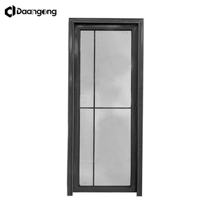 Porte battante en verre dépoli 8 mm trempé, gravé à l'acide, avec serrure de confidentialité pour salle de bain, toilettes, studio, appartement - Product Image 4