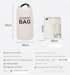 Bolsas de lavandería plegables para baño, bolsa de almacenamiento de ropa sucia con hombro - Product Image 2