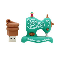 Memoria USB 256GB Pendrive 128GB Unidad Flash USB 64GB Máquina de coser a medida de dibujos animados Tijeras Pen Drive 8GB 16GB Disco de memoria USB2.0