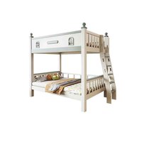 Lits superposés en chêne massif à double lit, design moderne et simple, avec rangement en bois massif pour la chambre d'enfant, meubles écologiques en vente