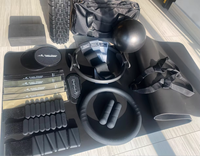 Ensemble d'accessoires de Pilates : Haltères en silicone, poids de cheville, anneau de Pilates pour femmes, kit de puissance Pilates