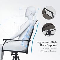 Chaise de porche de jardin extérieur avec tissu en maille textile Chaise à bascule pivotante avec dossier