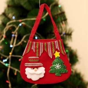 Vente en gros pas cher tissu non tissé joyeux noël arbre père noël renne bonhomme de neige ours blanc réveillon de noël pomme sacs sac cadeau - Product Image 3