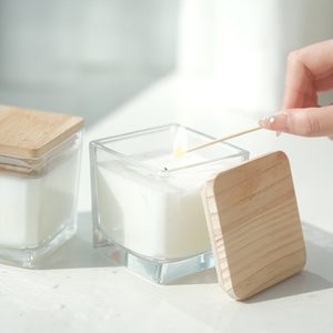 Portacandele <span class=keywords><strong>in</strong></span> Vetro Cubico all'Ingrosso, <span class=keywords><strong>Vaso</strong></span> Quadrato per Fiori da Matrimonio, Barattolo <span class=keywords><strong>in</strong></span> Vetro Quadrato per <span class=keywords><strong>Candele</strong></span> Profumate - Product Image 3