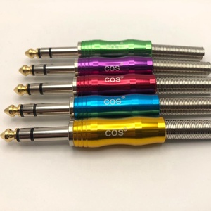 Nuevo Conector de <span class=keywords><strong>Cable</strong></span> de Audio <span class=keywords><strong>RCA</strong></span>/3.5mm/6.35mm de Ángulo Recto, Macho Mono/Estéreo, de 1/4 de Pulgada para Micrófono y Altavoz - Product Image 3