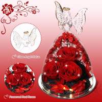 Glasabdeckung Ewige Blume Erzengel Ewige Rose Tanabata Valentinstag Geschenk Glasabdeckung Dekoration