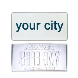 Placa de matrícula en relieve personalizada, chapa de aluminio, placas de matrícula de coche en blanco - Product Image 3