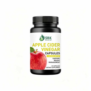 Manufacturer Factory Halal Apple Cider Vinegar Capsules Fat Burner Capsules ACV Powder <b>Supplement</b> for Support Digestion Health - Product Image 1