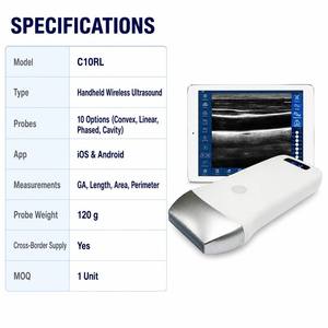 Échographe portable sans fil pour iOS <span class=keywords><strong>et</strong></span> Android, sonde d'échographie <span class=keywords><strong>Doppler</strong></span> couleur de poche pour l'échographie abdominale <span class=keywords><strong>et</strong></span> obstétricale - Product Image 5