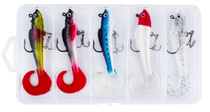 Conception de queue spéciale coulée de pêche à fond moyen lent 9.5G 90mm appâts de pêche bioniques souples avec crochets - Product Image 5