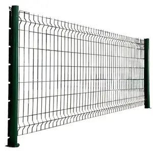 Easily Assembled Commercial Galvanized Steel Welded Curved 3d Wire Mesh Fence Panels Price