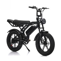 Vélo électrique de montagne à pneus gras tout-terrain avec batterie au lithium sans balais en acier à frein à disque moteur de moyeu arrière de 20 pouces