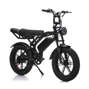 Vélo électrique de montagne à pneus gras tout-terrain avec batterie au lithium <span class=keywords><strong>sans</strong></span> balais en acier à frein à disque moteur de moyeu arrière de 20 pouces - Product Image 3