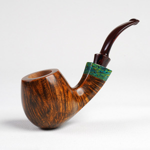 Muxiang Briar Wood Smoking Pipe Bent Type Handcrafted Tobacco Pipe For Men - Product Image 2