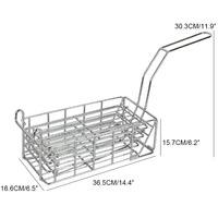 Panier de friture professionnel 3 couches en acier inoxydable 304 pour filets de poulet, morceaux de porc et poulet Zinger, pour restaurant