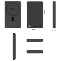 Batterie externe magnétique portable en alliage d'aluminium 10000 mAh, charge rapide sans fil 35W de haute qualité, compatible iPhone, entrée Type-C