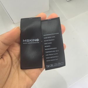 White Satin <strong>Care</strong> <strong>Label</strong> Clothing Holographic Heat Transfer Instructions Fragile Warning for Hair <strong>Care</strong> Packaging Moving Clothes - Product Image 3
