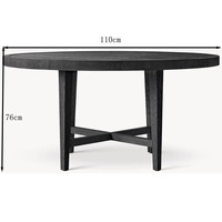 Table à manger extensible en bois massif américain Ensemble de chaises Noir Minimaliste Style Mid-Century Mobilier pour Restaurants Appartements