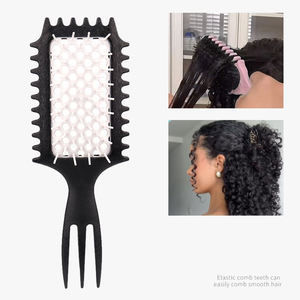 <span class=keywords><strong>Brosse</strong></span> démêlante pour femmes <span class=keywords><strong>cheveux</strong></span> <span class=keywords><strong>bouclés</strong></span> avec logo personnalisé peignes à coussin d'air pour extension de <span class=keywords><strong>cheveux</strong></span> <span class=keywords><strong>brosse</strong></span> définissant les boucles - Product Image 2