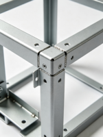Supports en tôle d'acier inoxydable sur mesure, pièces de montage structurel, découpées au laser, pliées, zinguées, tolérance d'usine OEM