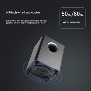 Sistema de Cine en Casa con Barra de Sonido y Subwoofer de Pared, Combinación de <span class=keywords><strong>5</strong></span> Altavoces de Acrílico, 2.1 Canales y Woofer de 1 Pulgada para TV y Karaoke en Casa - Product Image 3