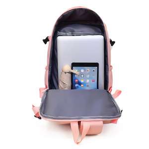 Laptop <b>Backpack</b> 14 Inches <b>Waterproof</b> Outdoor Business Travel School Bag Solid Color Green - Product Image 2