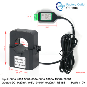 ליבות ליבה חיישן זרם QNDBK3-10 ac 5a 10a 20a 50a 100a rs485 4-20ma dc מדבק ct <span class=keywords><strong>modbus</strong></span> - Product Image 6