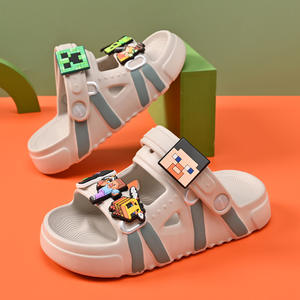 Heyun Minecraft Sandales pour enfants bleues antidérapantes à semelle souple, chaussures de plage d'été pour garçons de 4 à 6 ans, couleurs bonbon - Product Image 5