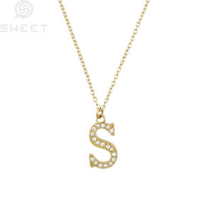 316Lステンレススチール<span class=keywords><strong>2026</strong></span>女性のための流行の金メッキステンレス鋼の文字ネックレス低価格チェーンネックレス - Product Image 5