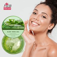 Gel organique naturel pur naturel pur privé hydratant apaisant gel d'aloe vera de réparation de coup de soleil pour le visage et le corps
