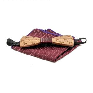 Ensemble de boutons de manchette et mouchoir en bois de flamants roses mignons de haute qualité pour adultes - Product Image 5