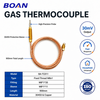 Sensor Termokopel Tembaga Presisi Tinggi Boan BA-TC011 dengan Pemasangan Ulir M8x1 untuk Pemanas Air Gas Alam, Pemanas Air Rumah Tangga, dan Boiler RV