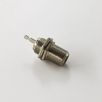 Conector Coaxial RF de 75 ohmios, F Hembra a F Hembra, Tipo Bulkhead con Pin Receptáculo (Aleación de Zinc)