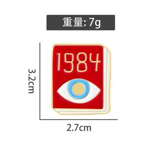 1984新颖灵感锌合金胸针-男士耐用金属别针时尚春节背包服装配件铸造 - Product Image 5