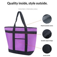Sac isotherme personnalisé avec logo, sac à lunch thermique réutilisable, sac fourre-tout Oxford imperméable 12L 20L pour le bureau, l'école, vente en gros