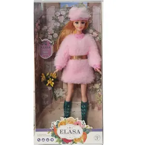カスタマイズされた11.5インチファッション生きている共同冬ドレッシング美しいバービー人形販売