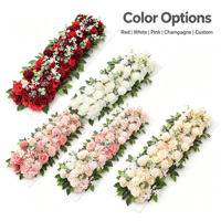 Rangée de fleurs artificielles en soie mélangée pour arche de mariage, toile de fond, réception, événement, fête, accessoire photo, vitrine, aménagement de magasin